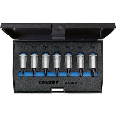 Jeu d'embouts de tournevis GEDORE 7 pieces, 3/8", Torx