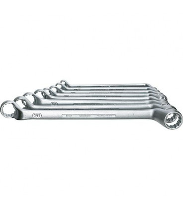 Jeu de cle polygonale double coudee, 8 pieces SW 6x7 - 20x22 (G)