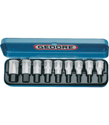 Jeu de tournevis 1/2'' 9 pcs, pour six pans creux (G)