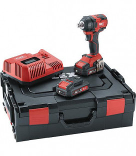 Visseuse a percussion sans fil FLEX 18V IW 1/2" 18.0-EC avec 2x 2,5 Ah batteries et chargeur