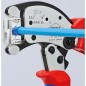 Pince a sertir KNIPEX Twister16 avec tete pivot. 360° et reglage automatique
