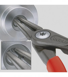 Pince pour circlips de precision gris Revetement plastique antiderapant L : 225mm 40-100mm Bout droit