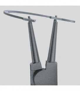 Pince pour circlips de precision gris Revetement plastique antiderapant L : 225mm 40-100mm Bout droit