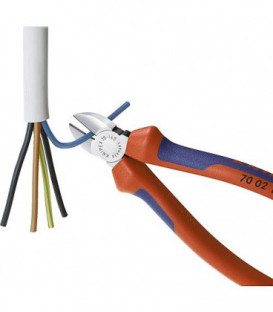 Pince coupante diagonale poli revetement plastique longueur 180 mm avec facette