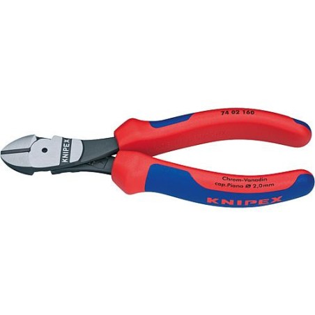 Pince coupante diagonale force polie avec poignee bicolore longueur 200 mm