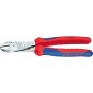 Pince coupante diagonale force chromee isolee avec poignee bicolore longueur 250 mm