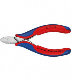 Pince coupante de cote pour l'electronique polissage speculaire manche bicolore 115 mm