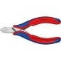 Pince coupante de cote pour l'electronique polissage speculaire manche bicolore 115 mm