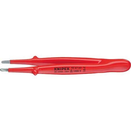 Pince de precision isolee VDE forme droite manche dente