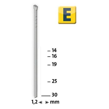 Agrafe Type E J/14 zinguee emballage transparent 1000 pcs