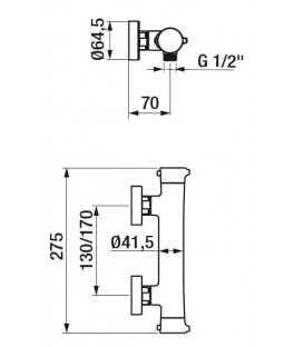 Mitigeur thermostatique Time female