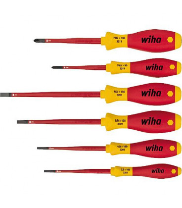 Kit de tournevis "slimFix" (isolation fine) 6 pièces