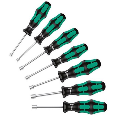 Wera' jeu de tournevis cle a douille avec tige en bois 7 pieces