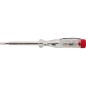 Tournevis detecteur de phase 220-250 V, VDE - clip métal lame 3mm / longueur totale 140 mm
