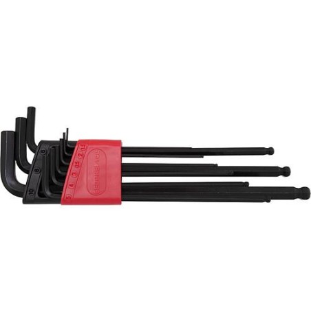 Kit Cle Allen GEDORE red 9 pieces, long, six pans creux