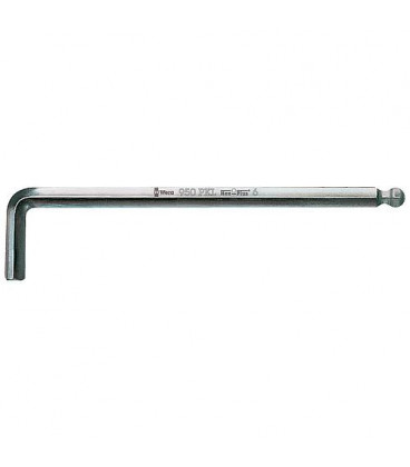 Clé Allen WERA chromé 6,0x180mm 6 pans Clé Allen WERA chromé 6,0x180mm 6 pans
