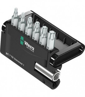 Kit embouts WERA Bit-Check Universal 1 7 pieces TX avec support universel