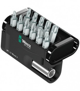 Kit embouts WERA Bit-Check Wood 2 12 pieces avec support universel
