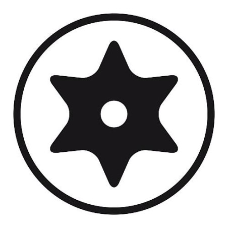 Embout standard, TORX H Forme C 6,3. Type 7015 Z TR T10H x 25