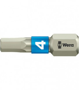 Embout WERA six pans creux Hex-Plus, inox 6,0x25mm