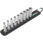 Jeu de douilles WERA 9 pieces 1/4", 6 pans SW 5,0 - 13,0, long Jeu de douilles WERA 9 pieces 1/4", 6 pans SW 5,0 - 13,0, long