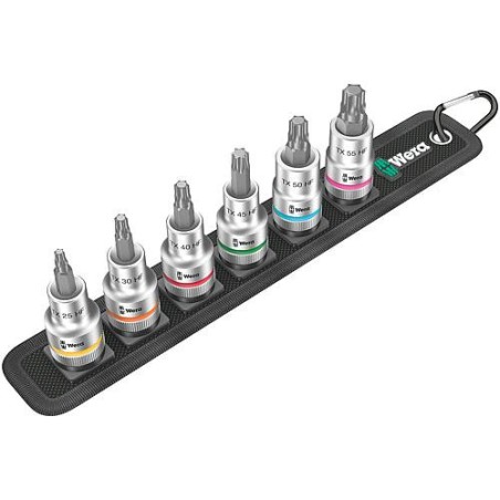 Jeu embouts de tournevis WERA 6 pieces 1/2" TORX T25 - T55, court