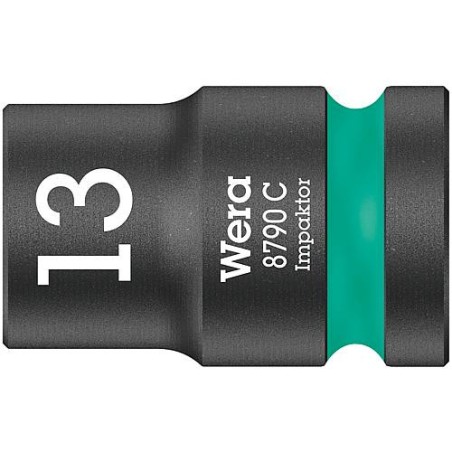 Douille impact WERA 1/2", 6 pans, court, SW 19,0 Longueur 38mm