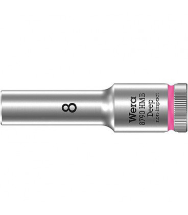 Douille WERA 3/8", 6 pans, long, SW 12,0 Longueur 64mm Douille WERA 3/8", 6 pans, long, SW 12,0 Longueur 64mm