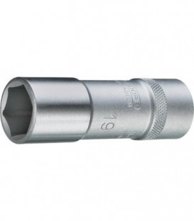 Douille GEDORE 1/2" 6-pans, metrique, SW 19,0mm longueur 82 mm