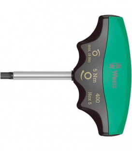 Tournevis dynamometrique WERA avec poignee T six pans 5,0mm 5,0 Nm, longueur 60mm