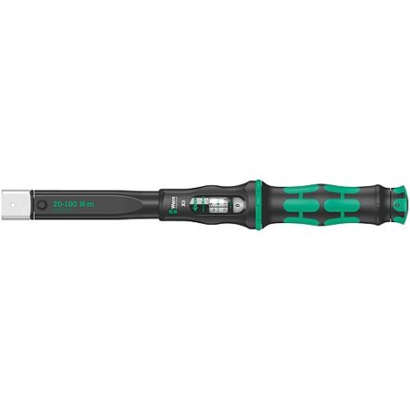 Clé dynamométrique WERA pour outil à encastrer 9x12mm 20-100 Nm, longueur 372mm