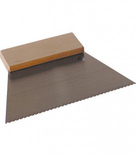 Spatule dentee brut B4 180 mm bois