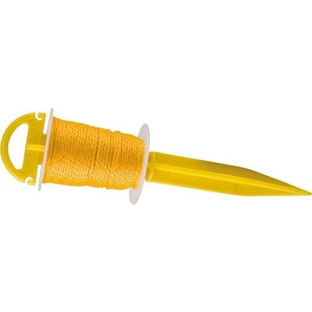 Baton avec corde a dresser 30m, 2,0mm jaune