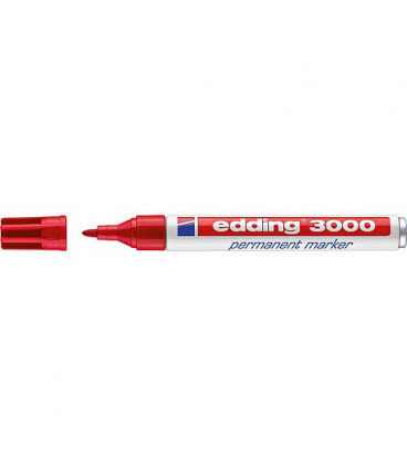 Marqueur Permanentmarker 3000 rouge largeur de trait 1,5 - 3 mm pointe ronde