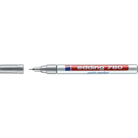 Marqueur Lackmarker 780 argent largeur de trait 0,8 mm pointe en plastique