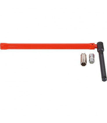 Cle a ecrou de robinet a pied SW 13 mm avec adaptateur SW 10/11mm pour robinetterie monocommande