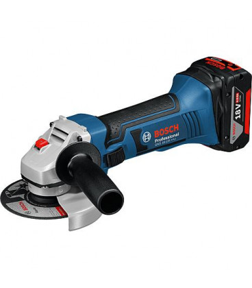 Meuleuse d'angle sans fil BOSCH GWS 18-125 V-Li avec 2x 4,0 Ah batteries et chargeur