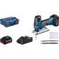 Scie sauteuse sans fil BOSCH GST 18V-Li S 18V avec 2x batteries 4,0 Ah et chargeur
