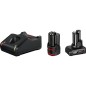 Kit de batteries BOSCH 12V avec 1x batterie 2,0 Ah et 1 x batterie 4,0 Ah et chargeur