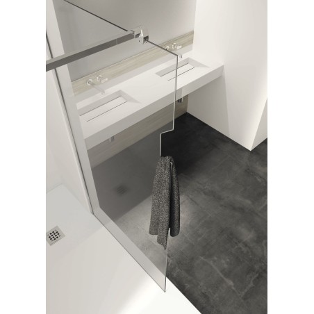 Paroi fixe One avec porte serviette