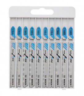 Kit Lames scie sauteuse BOSCH® 10 pc. pr decoupe du metal
