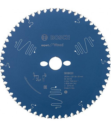 Scie circulaire BOSCH D : 254x30mm 54 dents pour scier le bois