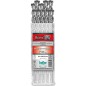 Foret marteau HELLER BIONIC PRO avec SDS-Plus D : 12,0 x 260/200mm, 10 pieces