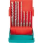 Kit forets marteau HELLER 7 pieces, Trijet, avec SDS-Plus D :  5/6/6/8/8/10/12 mm