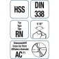 HSS Foret helicoidal blanc court RN DIN 338 2,6 10 pieces (emballage)