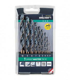 Foret metal ALPEN Sprint Master DN338 RN 10 pcs dans mallette plastique