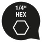 Foret universel HELLER ALLMAT Quickbit d : 6,0x101/60mm tige hexagonale