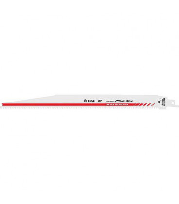 Lame scie sabre BOSCH® S1256XHM Carbide pr bois et metal Long. 300mm, emb. : 10 pc.