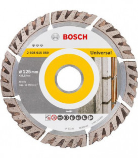 Disque diamant BOSCH standard pour universel D :  125 x 22,23 x 2,0mm