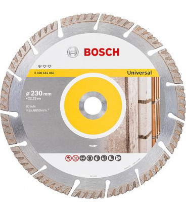 Disque diamant BOSCH standard pour universel D :  230 x 22,23 x 2,6mm